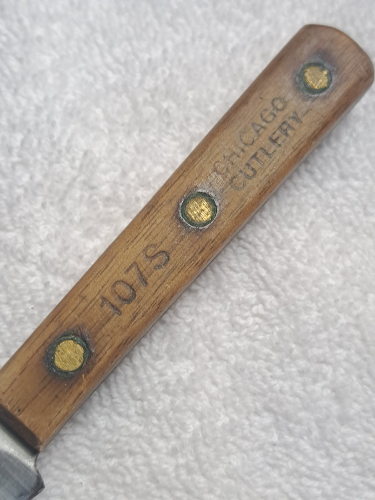 Vintage Chicago Cutlery 107S Paring Knife 3.5" SS Blade Walnut Handle USA 