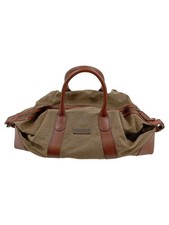 Reisetasche Herren Vintage Canvas Leder Braun Weekender Tasche 53 cm Groß