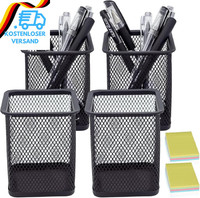 Daruite Stiftehalter Schreibtisch, 4 StüCk Stiftebecher,Metall Stifthalter,Stift