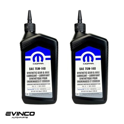 Mopar 75W140 Gear and Axle Lubricant Set of 2 Quarts (68218657AB)
