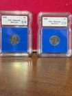 Lot of 2 ICG 1943 Steel Lincoln Wheat Cents