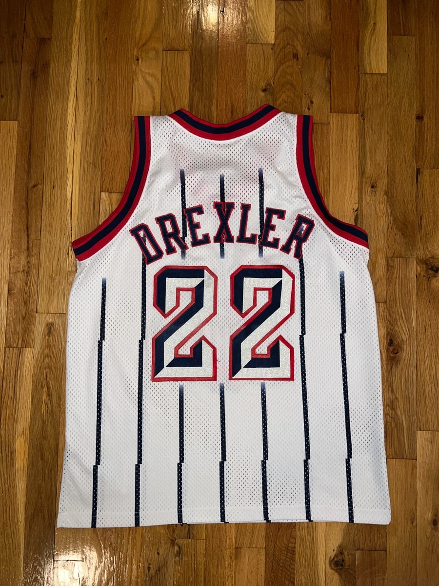 CLYDE DREXLER Starter HOUSTON ROCKETS Authentic Jersey 48 Barkley Trail  Blazers