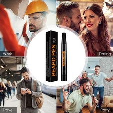 Beard Pencil Filler For Men Black Beard Moustache Pen Long Lasting Waterproof