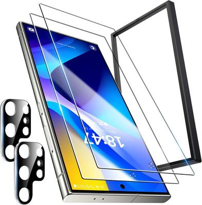 2 Pack for Samsung Galaxy S24 Ultra Screen Protector with 2 Pack Camera Lens Pro
