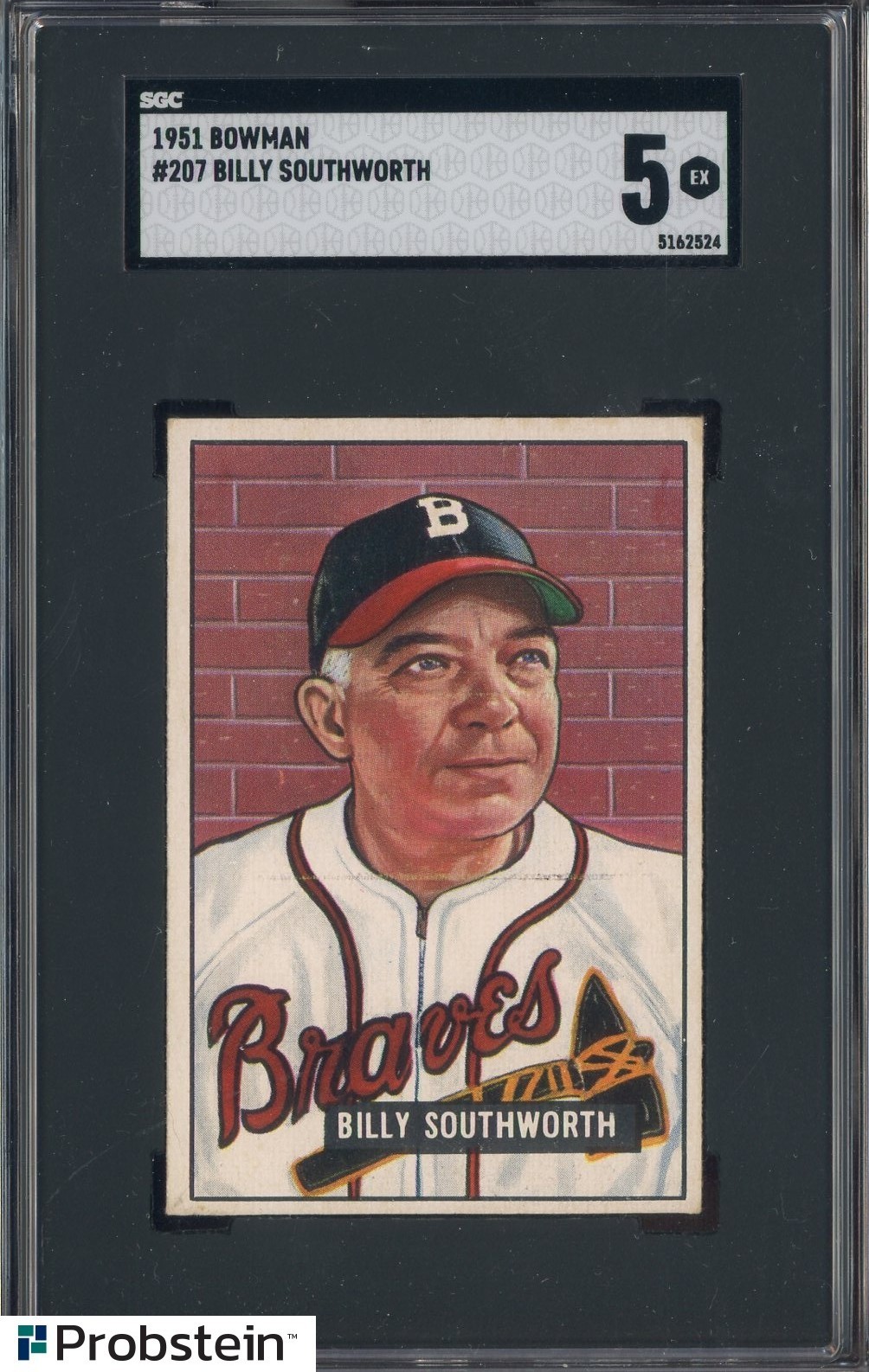 1951 Bowman #207 Billy Southworth Boston Braves SGC 5 EX