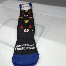 American Red Cross x Pac-Man gender neutral Crew Novelty Socks, OSFM