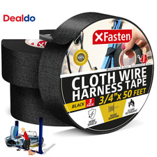 Wire Harness Tape, 3/4-Inch X 50-Foot 3-Pack , High Temp Wiring Loom Harness, S