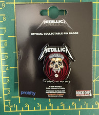 Metallica In Vertigo Colour Logo Metal Badge Officially Licensed