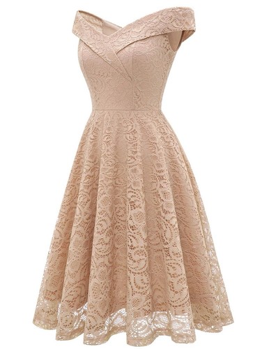 HomRain Women Lace Dress Coctail Formal Dress Elegant XL - Picture 2 of 5