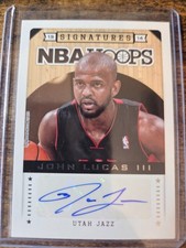 2013-14 Panini NBA Hoops John Lucas III Signatures Auto #84 Utah Jazz