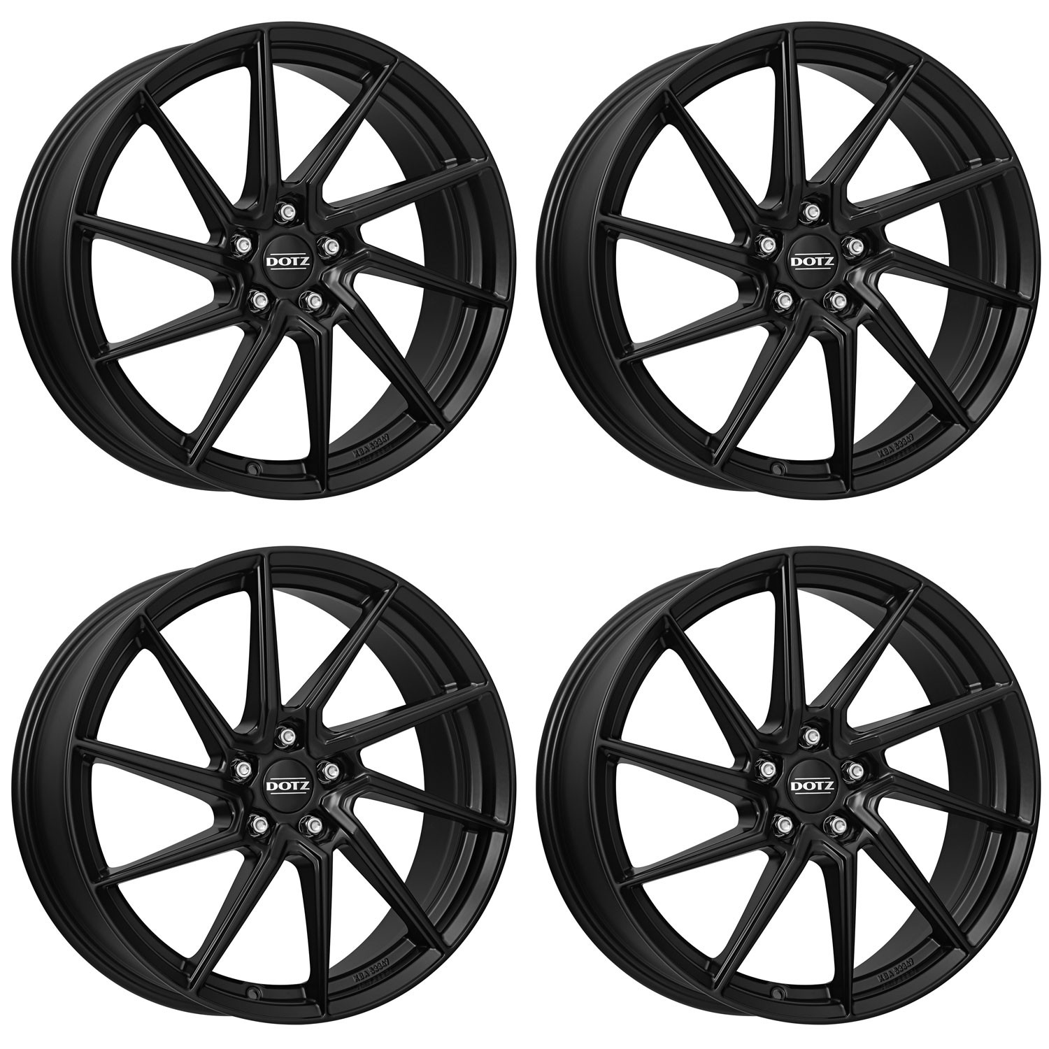 4 Dotz Spa black wheels 7.5Jx17 5x112 for Jeep Compass Renegade
