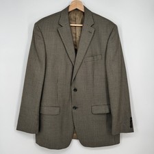 Lauren Ralph Lauren Men  s Sport Coat Blazer L 44R Brown Houndstooth Two Button
