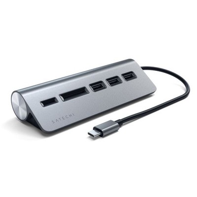 Satechi Type-C Aluminium USB Hub & Card Reader Space Grau GWN9-312