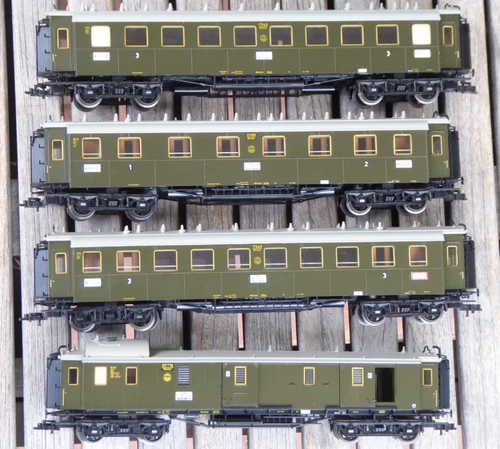 Trix H0 IN Set 4 X Express Train Wagon Passenger Car Ex Bayern DRG Epoch 2