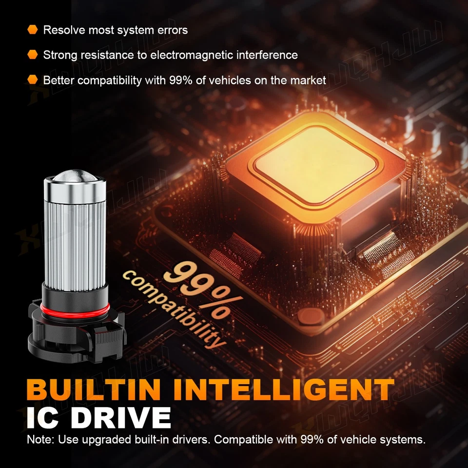 Faros antiniebla 2 piezas blanco para Jeep Cherokee 2014 2015 6000 k H16 5202 2504 Foto 3 de 4