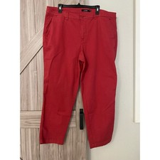 NWT Lauren Ralph Lauren womens 18W Red cropped pants