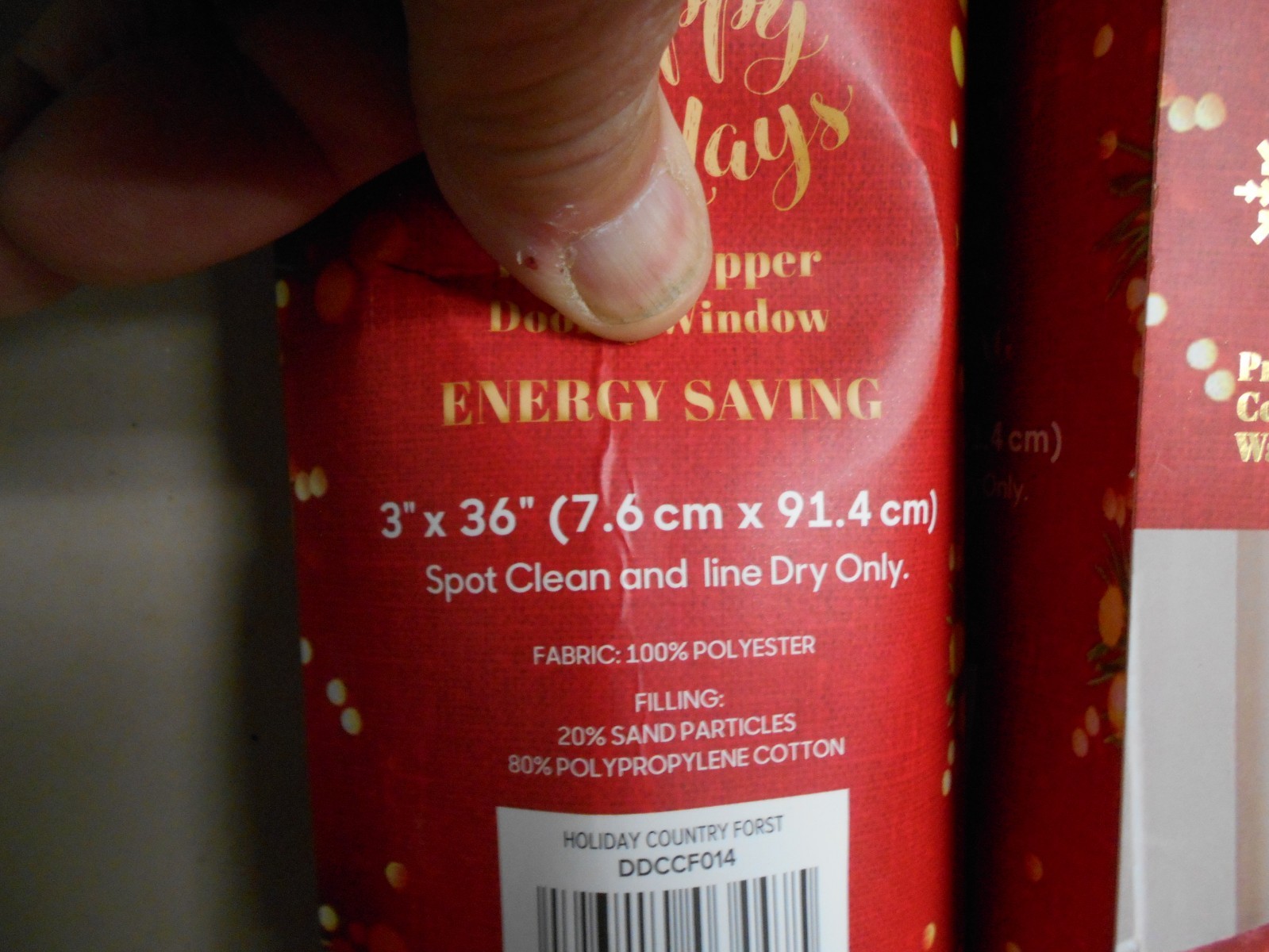 HOT HOT DEAL - 36" long "NEW" Holiday Theme Door Draft Stoppers.  ONLY 3 LEFT!