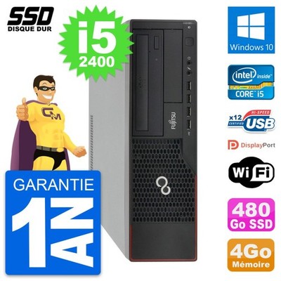PC Fujitsu Esprimo E910 DT Intel Core I5-2400 RAM 4GB SSD 480GB Windows 10 Wifi