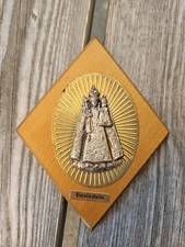 Religion Jesus Maria Joseph Holz Metal Aufhängen Kirche Christ Heiligen Vintage 