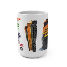 BNSF Railway Locomotive 4617 15oz Coffee Mug Burlington Northern Santa Fe