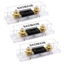Baomain 3-Pack 40A ANL Fuse Holder Kit with - Gold-Plated Terminals,...
