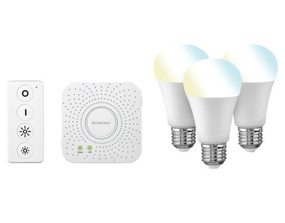 LIVARNO LUX Smarthome Starter Kit Homematic+Google Nest Hub Lampen anthrazit