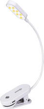 Rechargeable Book Light, 14 LEDs Eye Care Clip On Amber Reading Light for Bookwo
