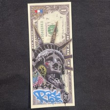 Graffiti Liberty Pegatina Arte Impresión Billete de dólar Arte Graffiti Arte Callejero Impresión