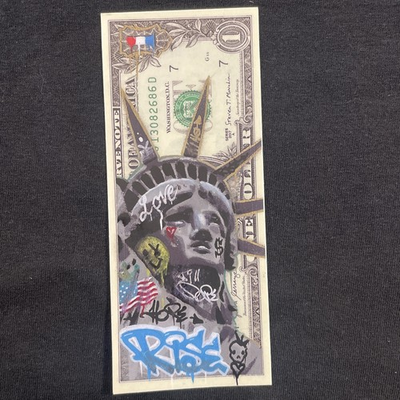 #ad Graffiti Liberty Sticker Art Print Dollar Bill Art Graffiti Art Street Art Print $13.00