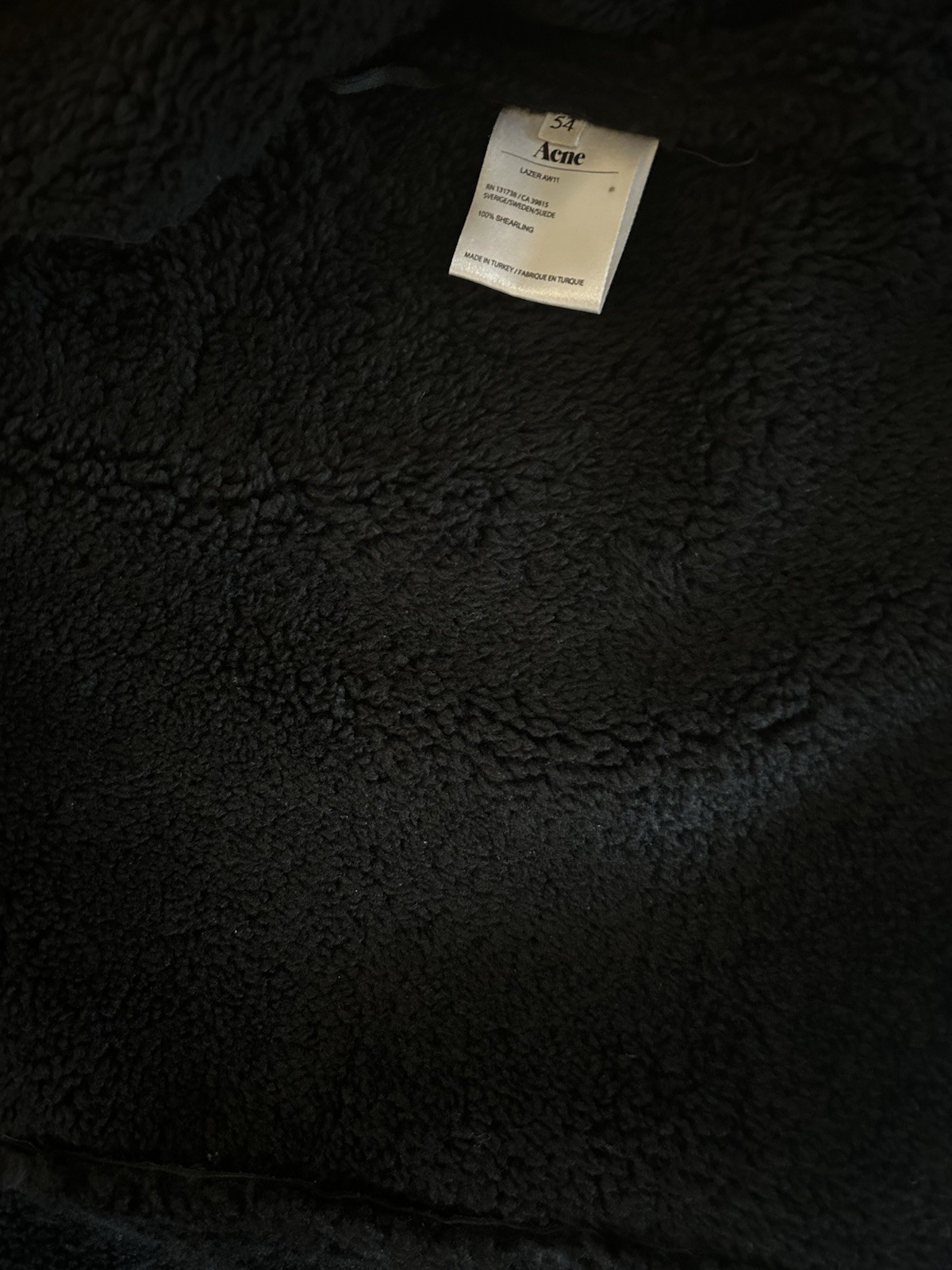 Acne Studios Shearling Bomber Jacket AW11 – Men’s XL/54 – Rare image 4