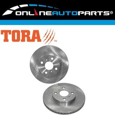 2 Front Disc Brake Rotors for Toyota Yaris NCP130 NCP131 NCP90 NCP91 NCP93 05~19