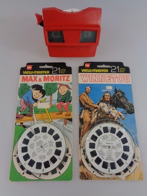 Vintage View Master mit 7 GAF Scheiben - Winnetou - Max & Moritz (8834)