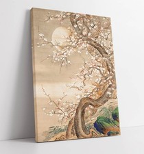 JAPANESE PLUM BLOSSOMS, SO SHIZAN - FRAMED CANVAS WALL ARTWORK PICTURE PRINT