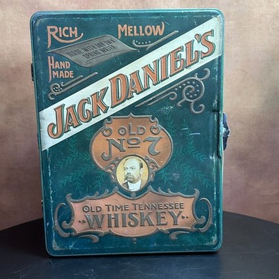 Vintage Jack Daniels Old No 7 Tennessee Whiskey Tin Box Bar Decor Collectible
