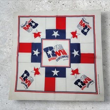 Vintage Rare Texas TX Sesquicentennial 1836-1986 Commemorative Bandana Scarf