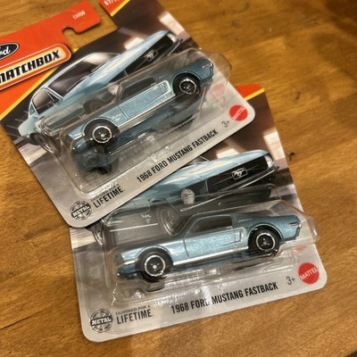 2x Matchbox Ford Mustang Shelby 1968 Fastbak