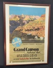 ORIGINAL ! 1938 Santa Fe Railroad Grand Canyon Poster- Great Colors!