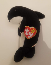 Ty Beanie Baby Waves the Whale with Echo the Dolphin tags 1996