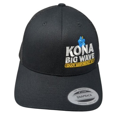 Kona Big Wave Enjoy Responsibly 21+ Trucker Cap Black One Size Classics Yupoong