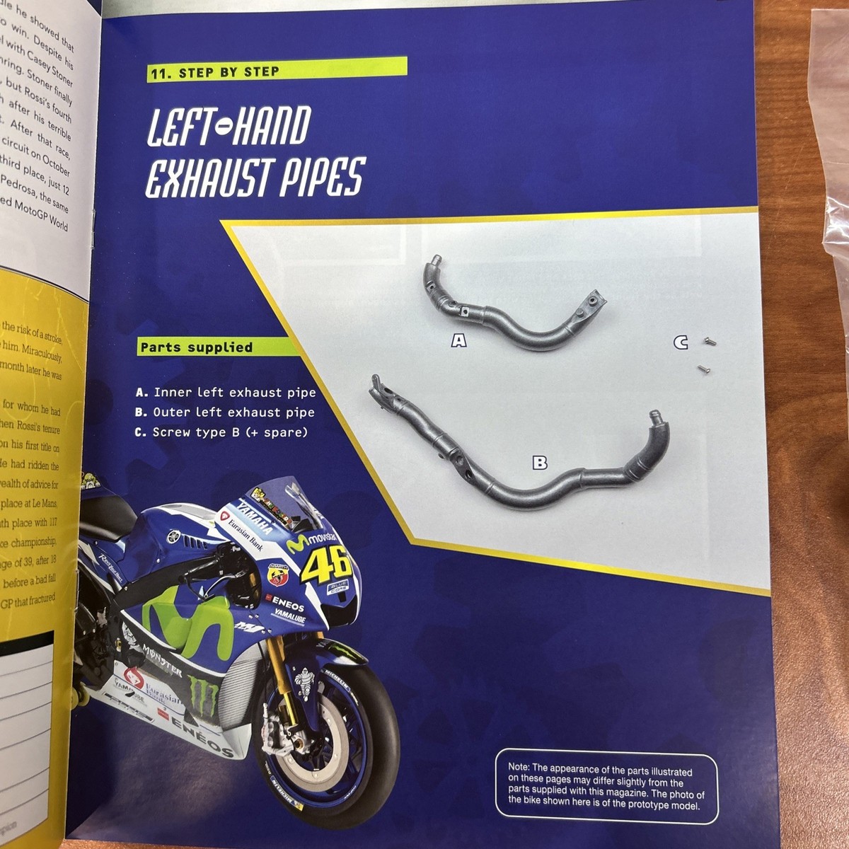 デアゴスティーニ YAMAHA YZR-M1 パーツセット 1/4 DEAGOSTINI BUILD
