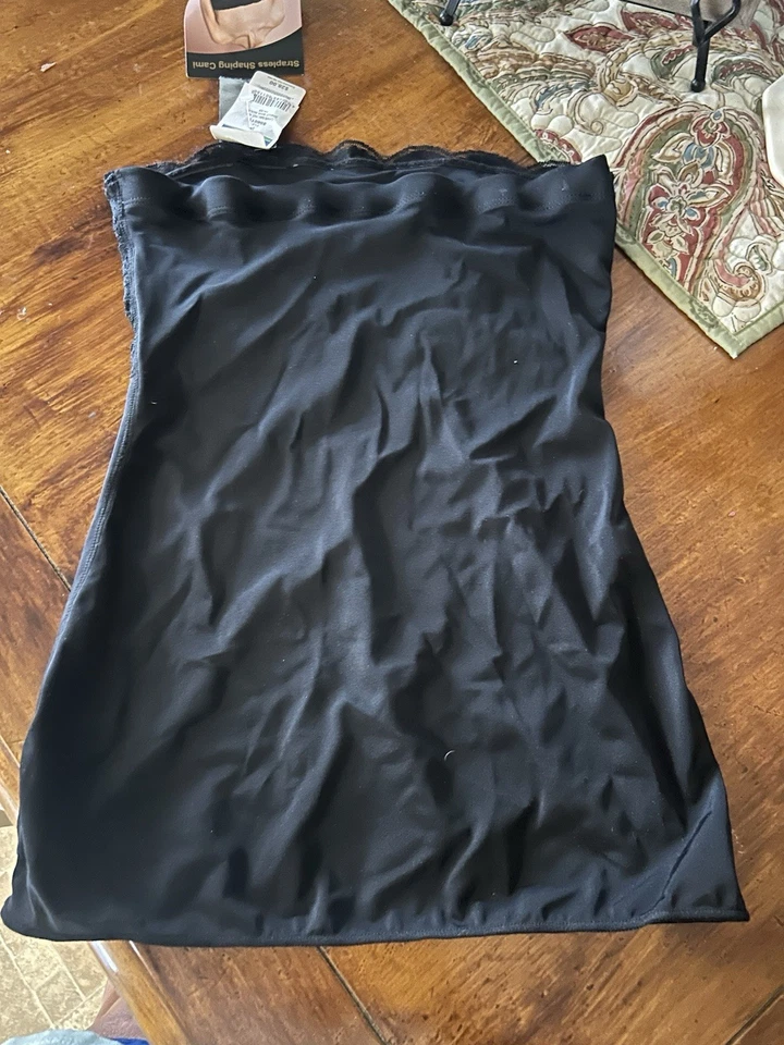 Nuevo con etiquetas Marilyn Monroe Íntimates Sin Tirantes Modelador Cami Negro Talla Med Panel de Encaje Foto 2 de 4