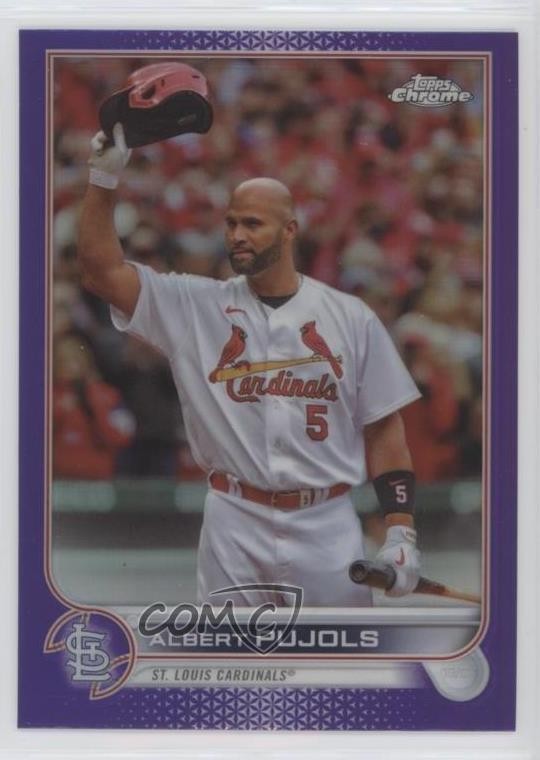 2022 Topps Chrome Update Purple Refractor Albert Pujols #USC50 0y9e