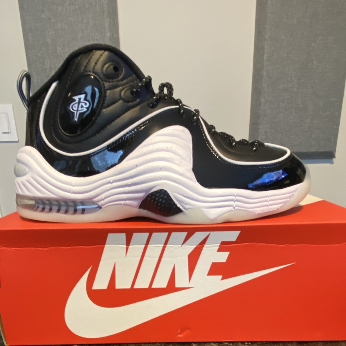 Nike Air Penny II Black Patent DV0817-001 Black White Men's