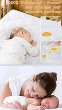 NEUTON WATERPROOF WHITE  CRIB MATRESS  PAD.