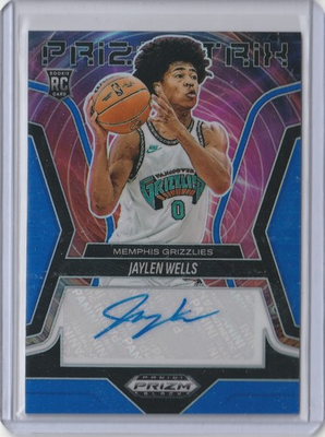 #ad JAYLEN WELLS 2024 25 PRIZM BLACK #PS WEL BLUE PRIZM PRIZMATRIX AUTO 49 GRIZZLIE $59.99