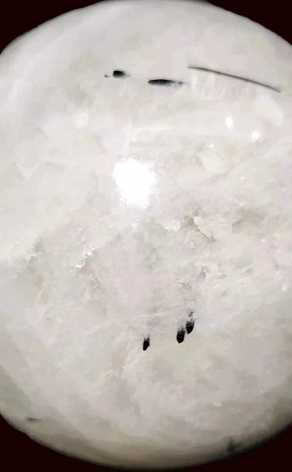 Bola de cuarzo 4,5" 3,8 lb piedra tumalina natural esfera cristal curación decoración S21 Foto 4 de 4