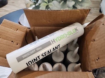 Hydro-Blok 10oz Joint Sealant Low VOC For Shower, Gray, 12 PACK