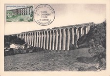 Carte postale 1er Jour first timbre 1960 PARIS VIADUC DE CHAUMONT HAUTE-MARNE