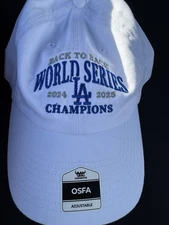 Costco- Dodgers Back To Back World Series 2024- 2025 Champions White Cap