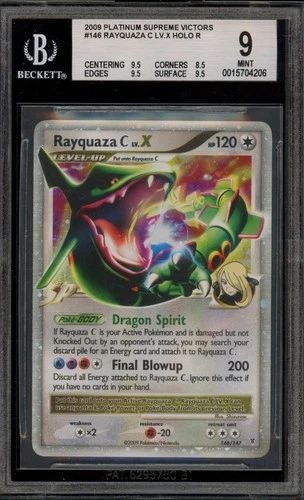 Pokemon Rayquaza C Lv.X Supreme Victors Holo Ultra Rare #146 BGS 9 Mint